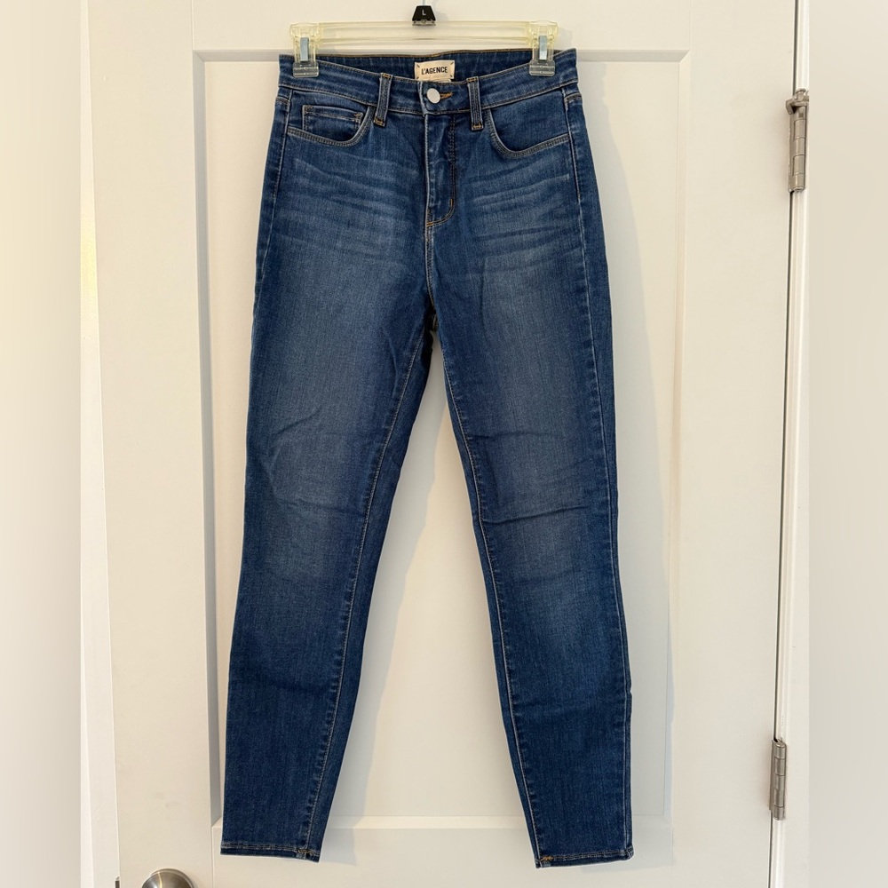 L'AGENCE Slim Dark Blue Skinny Jeans